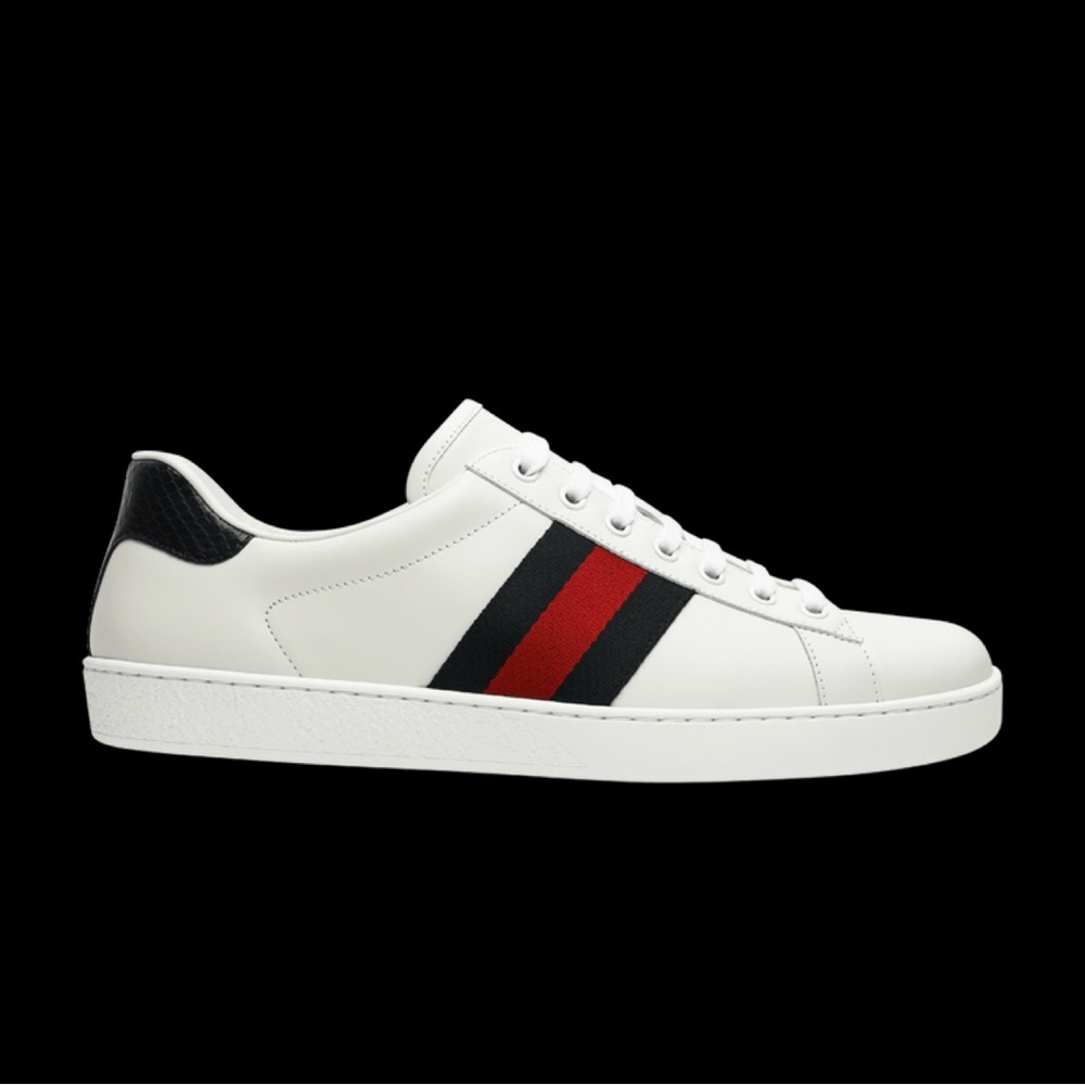 Gucci Ace Leather Sneaker Blue Navy